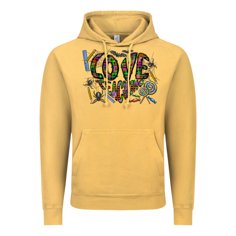 I Love Teaching Vintage Hoodie by CowhideDigitalArt | Teevron