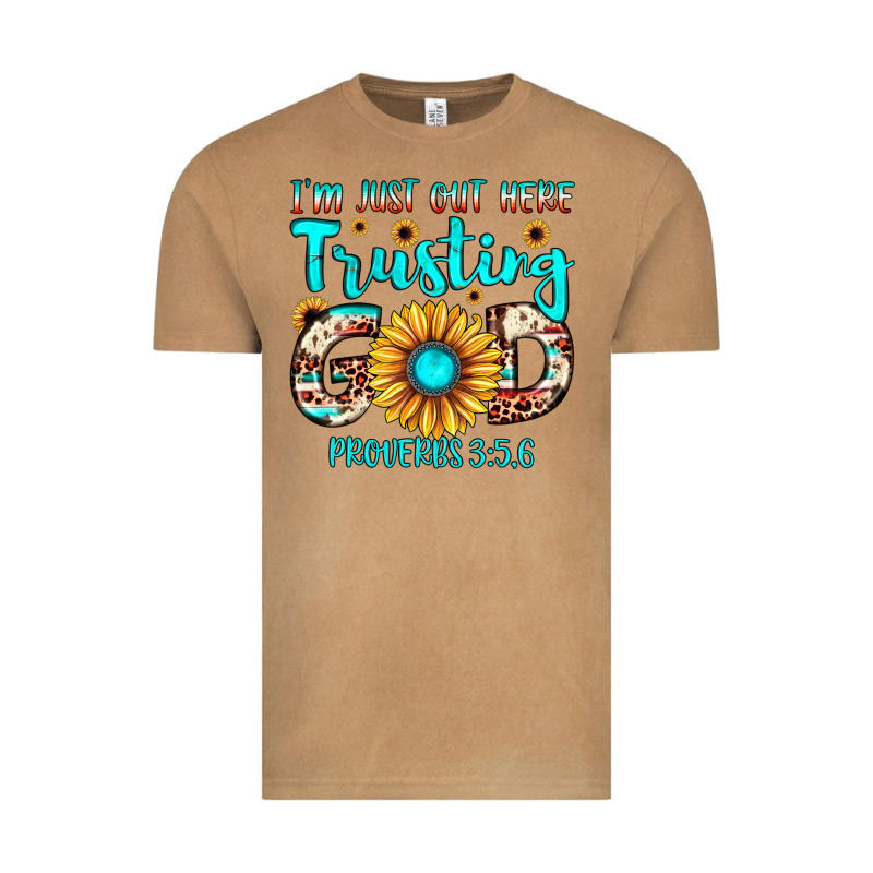 I M Just Out Here Trusting God Proverbs 3 56 Vintage Tee by JahusDesignShop | Teevron