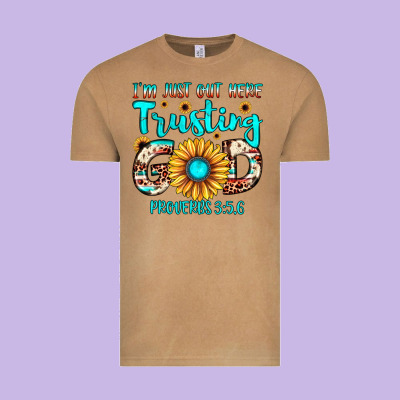 I M Just Out Here Trusting God Proverbs 3 56 Vintage Tee Designed By Jahusdesignshop