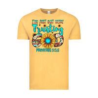 Vintage Mustard i m just out here trusting god proverbs 3 56 Vintage Tee - JahusDesignShop
