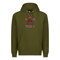 Army Green Best Mom in the World Premium Hoodie - Bettercallsaul