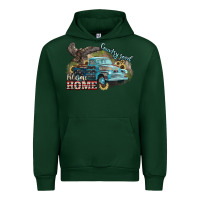 Forest Green Truck USA country road take me home 4th of july Urban Hoodie - HowdyJamesFarm