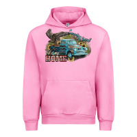 Fuchsia Pink Truck USA country road take me home 4th of july Urban Hoodie - HowdyJamesFarm