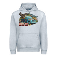 Heather Grey Truck USA country road take me home 4th of july Urban Hoodie - HowdyJamesFarm