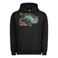 Pigment Black Truck USA country road take me home 4th of july Urban Hoodie - HowdyJamesFarm