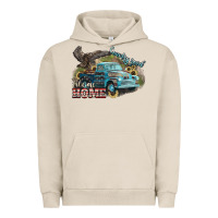 Pigment French Oak Truck USA country road take me home 4th of july Urban Hoodie - HowdyJamesFarm