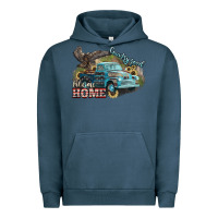 Pigment Midnight Navy Truck USA country road take me home 4th of july Urban Hoodie - HowdyJamesFarm