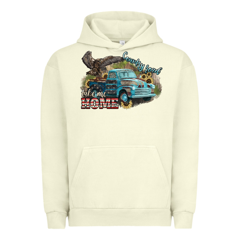 Truck Usa Country Road Take Me Home 4th Of July Urban Hoodie by HowdyJamesFarm | Teevron