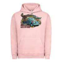 Pigment Salmon Truck USA country road take me home 4th of july Urban Hoodie - HowdyJamesFarm