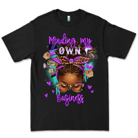 Black minding my own business afro messy bun Premium Tee - texasbilliewilder