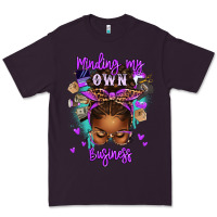 Plum minding my own business afro messy bun Premium Tee - texasbilliewilder