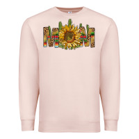 Pale Pink Western Mom With Sunflower Premium Sweatshirt - BundleAndBundleShop
