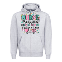 Heather Grey nurse practitioner Zipper Hoodie - MaliasSmallBusiness