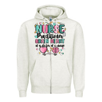 Oatmeal Heather nurse practitioner Zipper Hoodie - MaliasSmallBusiness