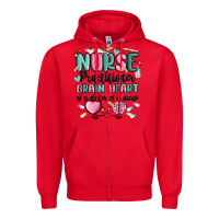 Red nurse practitioner Zipper Hoodie - MaliasSmallBusiness