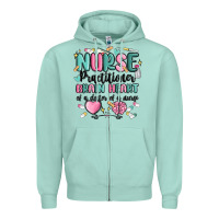 Seafoam nurse practitioner Zipper Hoodie - MaliasSmallBusiness