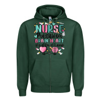Sports Green nurse practitioner Zipper Hoodie - MaliasSmallBusiness