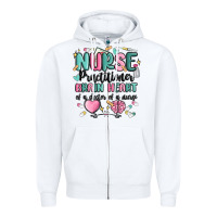 White nurse practitioner Zipper Hoodie - MaliasSmallBusiness