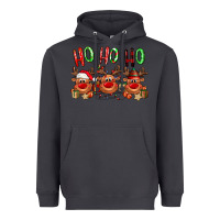 Smoke Ho ho ho Reindeer Heavyweight Hoodie - NancyCooperArtShop