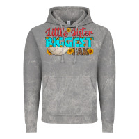 Little Sister Biggest Fan Vintage Hoodie | Teevron