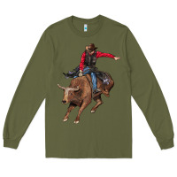 Army Green western cowboy Long Sleeve Tee - AdoDesignShop