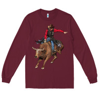 Burgundy western cowboy Long Sleeve Tee - AdoDesignShop