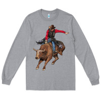 Heather Grey western cowboy Long Sleeve Tee - AdoDesignShop