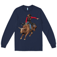 Navy western cowboy Long Sleeve Tee - AdoDesignShop
