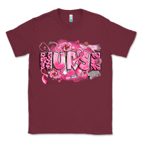 Burgundy breast cancer nurse Classic Tee - LillyAllenDesigns