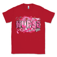 Red breast cancer nurse Classic Tee - LillyAllenDesigns