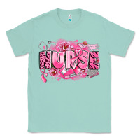 Seafoam breast cancer nurse Classic Tee - LillyAllenDesigns