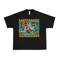 Black football turquoise sunflower Urban Heavy Tee - JahusDesignShop