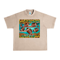 French Oak football turquoise sunflower Urban Heavy Tee - JahusDesignShop