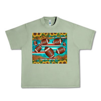 Oil Green football turquoise sunflower Urban Heavy Tee - JahusDesignShop
