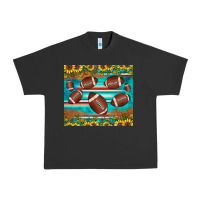 Pigment Black football turquoise sunflower Urban Heavy Tee - JahusDesignShop