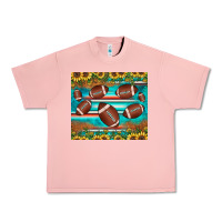 Salmon football turquoise sunflower Urban Heavy Tee - JahusDesignShop