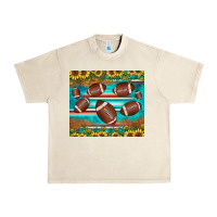 Sandshell football turquoise sunflower Urban Heavy Tee - JahusDesignShop