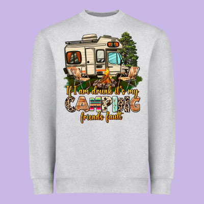 If I Am Drunk Its My Camping Friends Fault Heavyweight Sweatshirt Designed By Adodesignshop