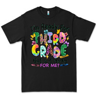Black I'm ready for third grade but is it ready for me Premium Tee - RanaPortraitStore