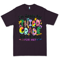Plum I'm ready for third grade but is it ready for me Premium Tee - RanaPortraitStore