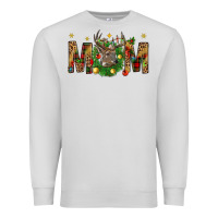 Dove Grey Western Mom With Reindeer Premium Sweatshirt - BundleAndBundleShop