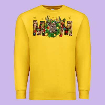 Western Mom With Reindeer Premium Sweatshirt Designed By Bundleandbundleshop