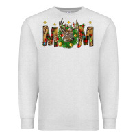 Oatmeal Heather Western Mom With Reindeer Premium Sweatshirt - BundleAndBundleShop