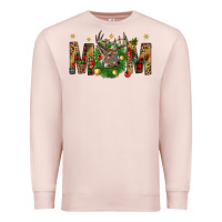Pale Pink Western Mom With Reindeer Premium Sweatshirt - BundleAndBundleShop