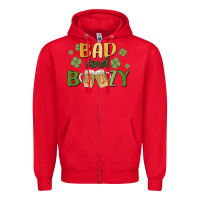 Red bad and boozy Zipper Hoodie - MaliasSmallBusiness