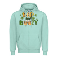 Seafoam bad and boozy Zipper Hoodie - MaliasSmallBusiness