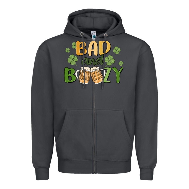 Bad And Boozy Zipper Hoodie by MaliasSmallBusiness | Teevron