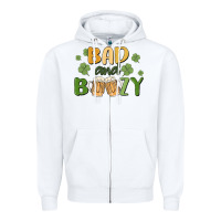 White bad and boozy Zipper Hoodie - MaliasSmallBusiness