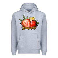 Heather Grey Strawberry Summer Premium Hoodie - Bettercallsaul