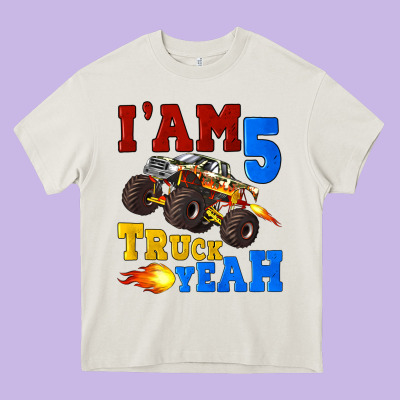 I'am Five Truck Yeah Heavy Core Tee Designed By Artiststas